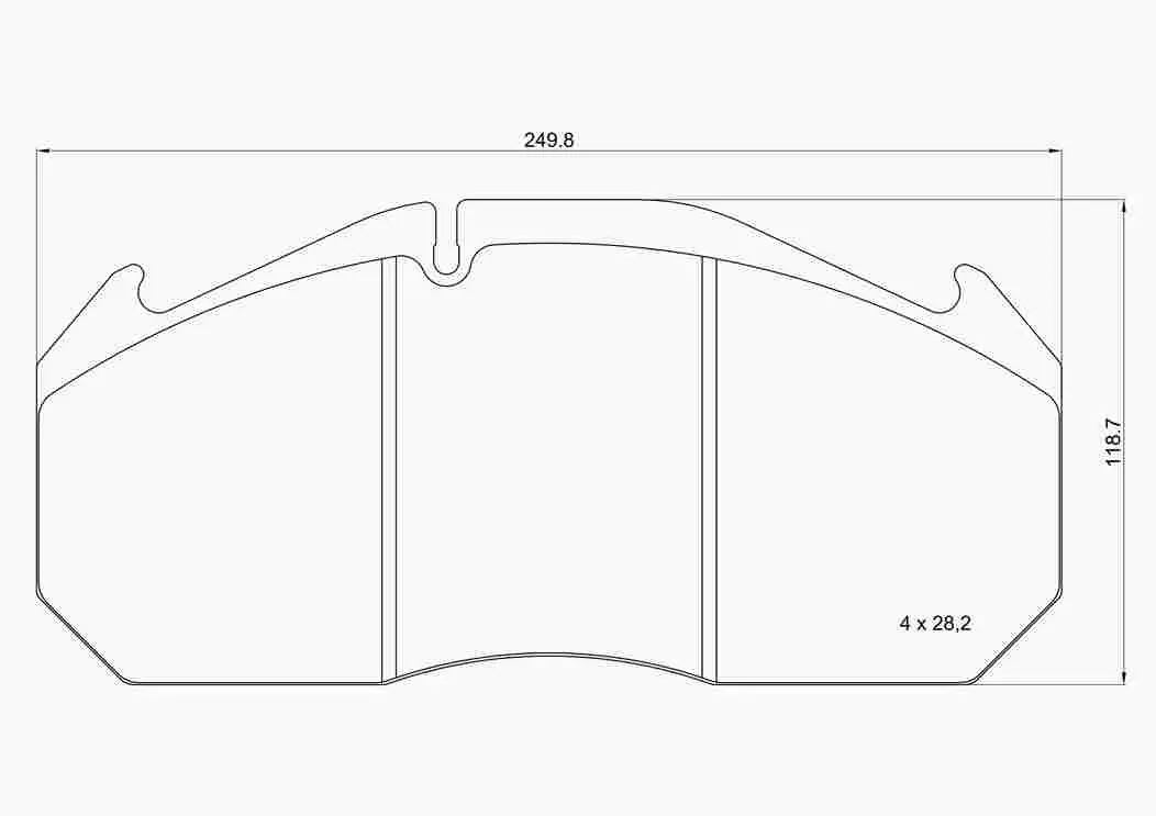 комплект спирачно феродо, дискови спирачки BREMBO              