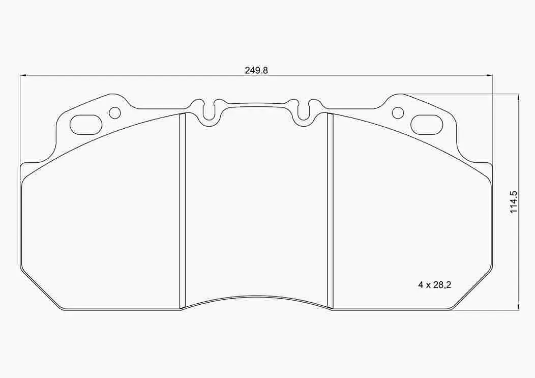 комплект спирачно феродо, дискови спирачки BREMBO              