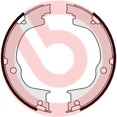 комплект спирачна челюст, ръчна спирачка BREMBO              