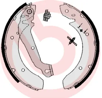 комплект спирачна челюст BREMBO              