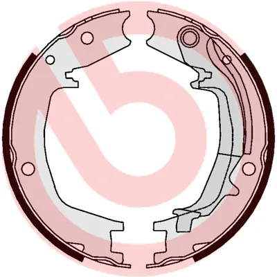 комплект спирачна челюст, ръчна спирачка BREMBO              