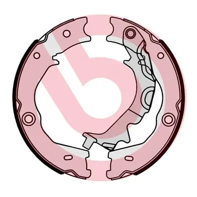 комплект спирачна челюст, ръчна спирачка BREMBO              