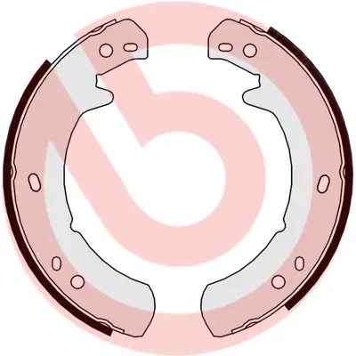 комплект спирачна челюст, ръчна спирачка BREMBO              