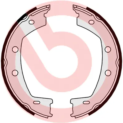 комплект спирачна челюст, ръчна спирачка BREMBO              