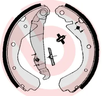 комплект спирачна челюст BREMBO              