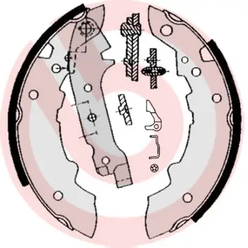 комплект спирачна челюст BREMBO              