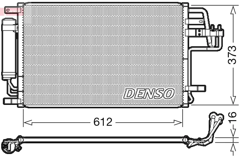 кондензатор, климатизация DENSO               