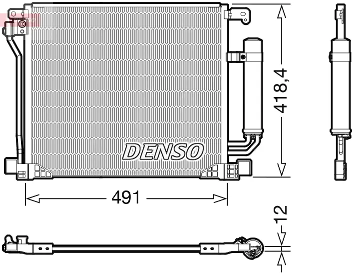 кондензатор, климатизация DENSO               