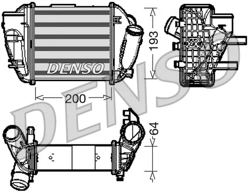 интеркулер (охладител за въздуха на турбината) DENSO               