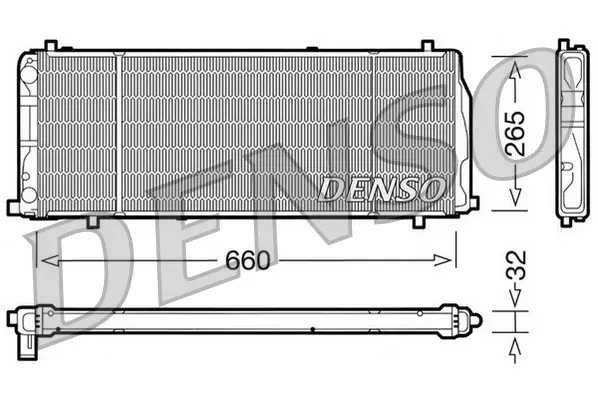 радиатор, охлаждане на двигателя DENSO               