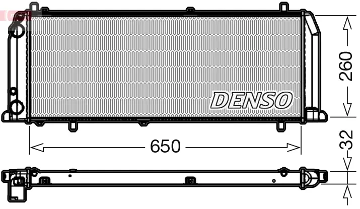 радиатор, охлаждане на двигателя DENSO               