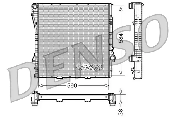 радиатор, охлаждане на двигателя DENSO               