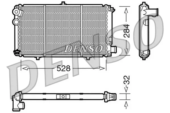 радиатор, охлаждане на двигателя DENSO               