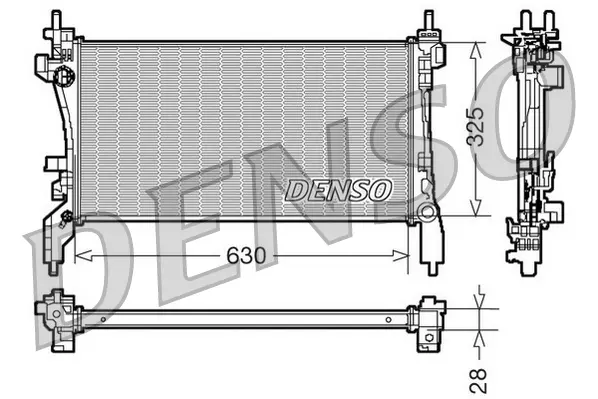 радиатор, охлаждане на двигателя DENSO               