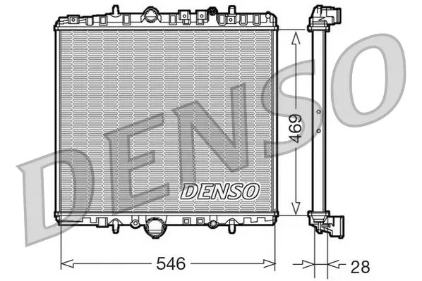 радиатор, охлаждане на двигателя DENSO               