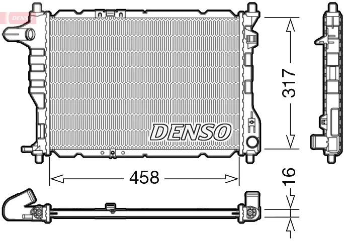 радиатор, охлаждане на двигателя DENSO               