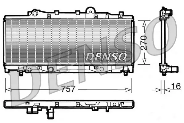 радиатор, охлаждане на двигателя DENSO               