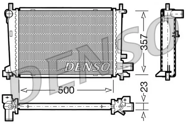 радиатор, охлаждане на двигателя DENSO               