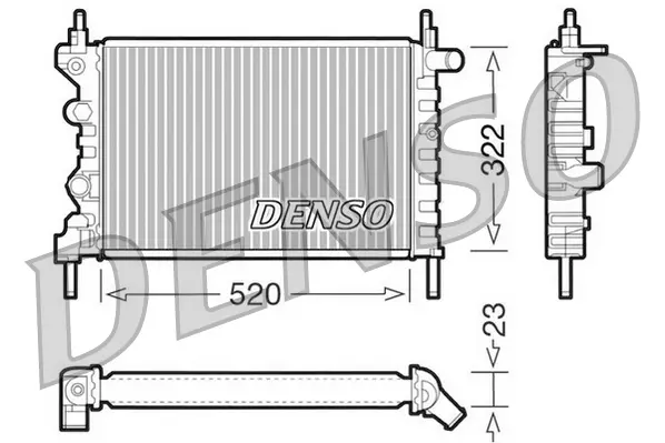 радиатор, охлаждане на двигателя DENSO               