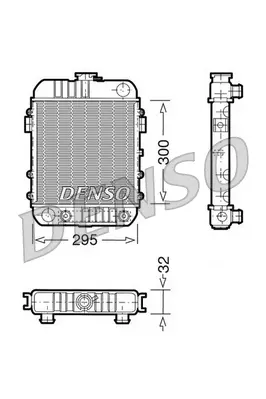 радиатор, охлаждане на двигателя DENSO               