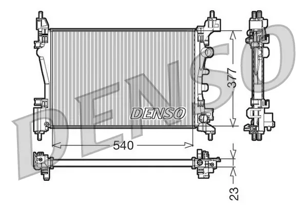 радиатор, охлаждане на двигателя DENSO               