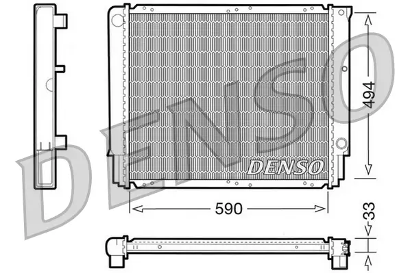 радиатор, охлаждане на двигателя DENSO               