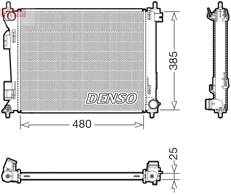 радиатор, охлаждане на двигателя DENSO               