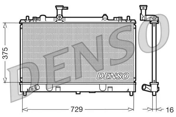 радиатор, охлаждане на двигателя DENSO               