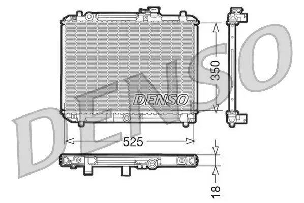 радиатор, охлаждане на двигателя DENSO               