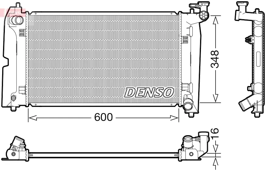 радиатор, охлаждане на двигателя DENSO               