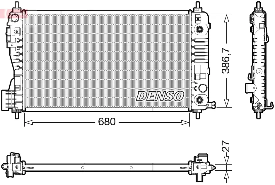 радиатор, охлаждане на двигателя DENSO               