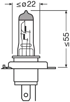 Крушка за фар за Volkswagen TRANSPORTER IV кутия (70XA) 2.5 64193CBN-HCB ams-OSRAM           