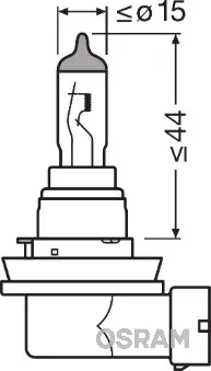 крушка с нагреваема жичка, фар за дълги светлини ams-OSRAM           