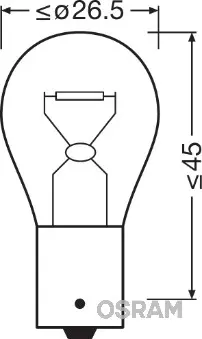 крушка с нагреваема жичка, стоп светлини/габарити ams-OSRAM           