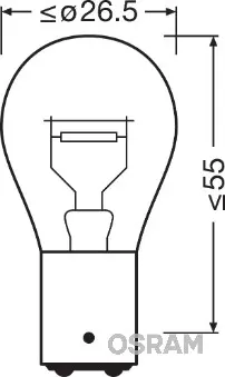 крушка с нагреваема жичка, стоп светлини/габарити ams-OSRAM           