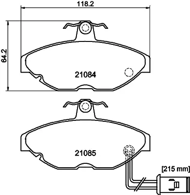 комплект спирачно феродо, дискови спирачки MINTEX              