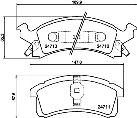 комплект спирачно феродо, дискови спирачки MINTEX              
