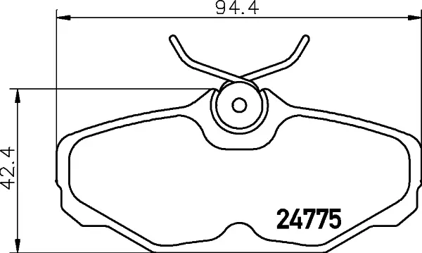 комплект спирачно феродо, дискови спирачки MINTEX              