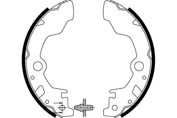 комплект спирачна челюст MINTEX              