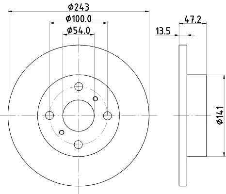 спирачен диск MINTEX              
