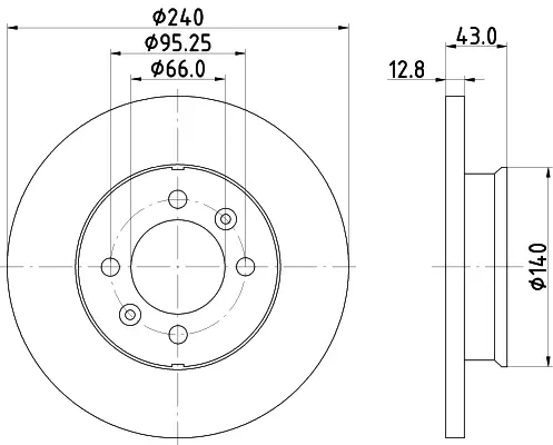 спирачен диск MINTEX              