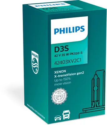 крушка с нагреваема жичка, фар за дълги светлини PHILIPS             