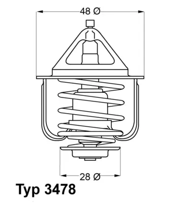 Термостат за TOYOTA PASEO купе (EL54) 1.5 16V 3478.82D BorgWarner (Wahler) 