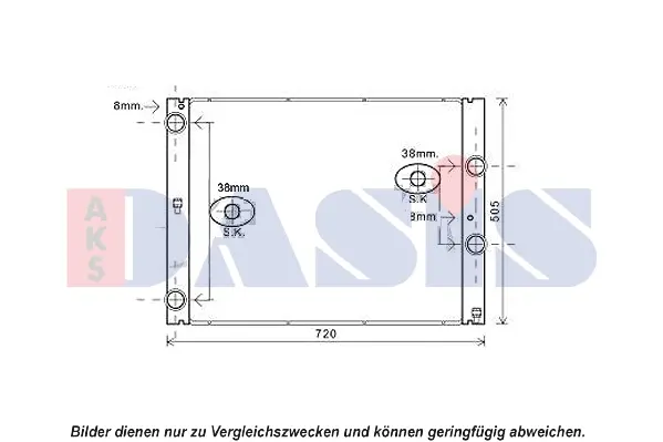 радиатор, охлаждане на двигателя AKS DASIS           