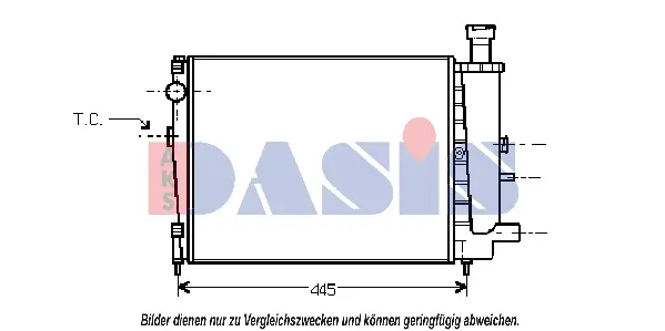 радиатор, охлаждане на двигателя AKS DASIS           