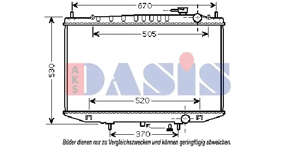 радиатор, охлаждане на двигателя AKS DASIS           