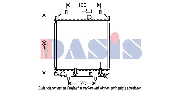 радиатор, охлаждане на двигателя AKS DASIS           