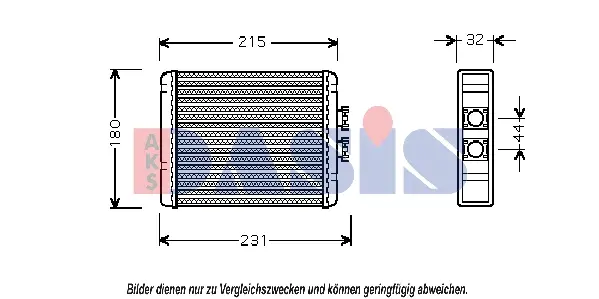 топлообменник, отопление на вътрешното пространство AKS DASIS           