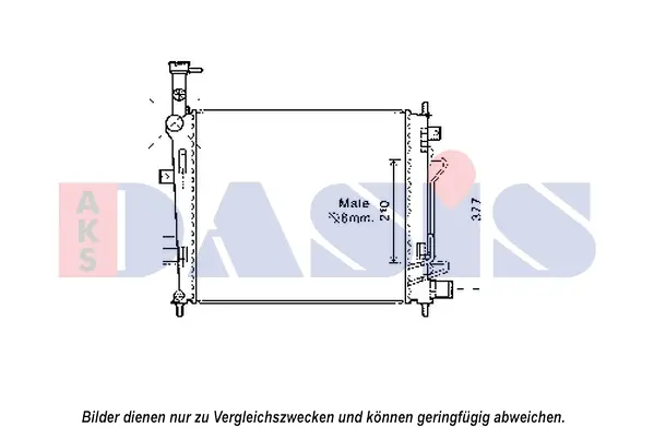 радиатор, охлаждане на двигателя AKS DASIS           