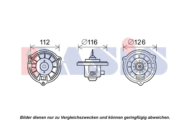 електромотор, вентилатор вътрешно пространство AKS DASIS           